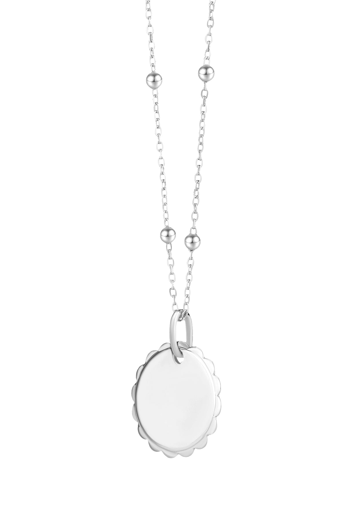 Zilveren collier met ronde hanger - Di Lusso
