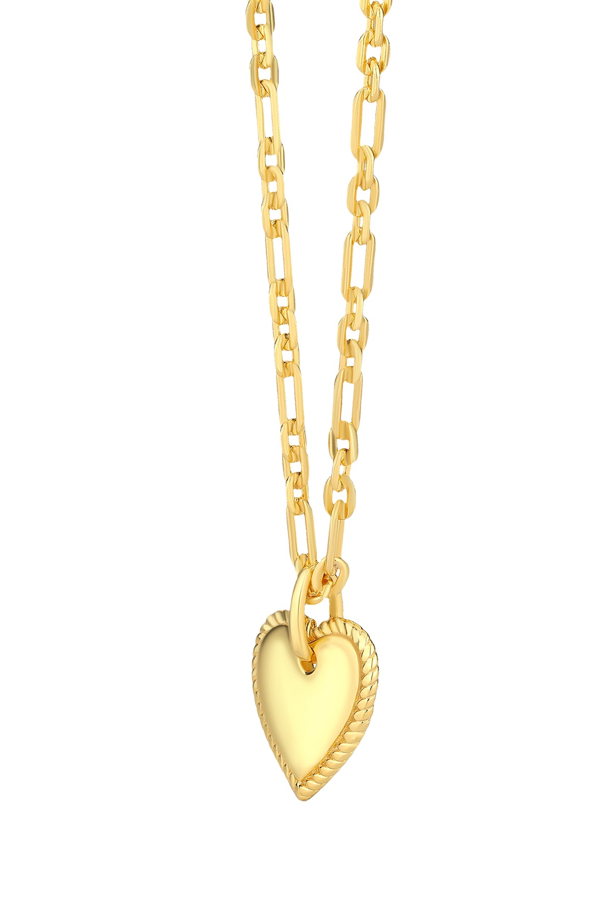 Zilver collier met hartje goldplated - Di Lusso
