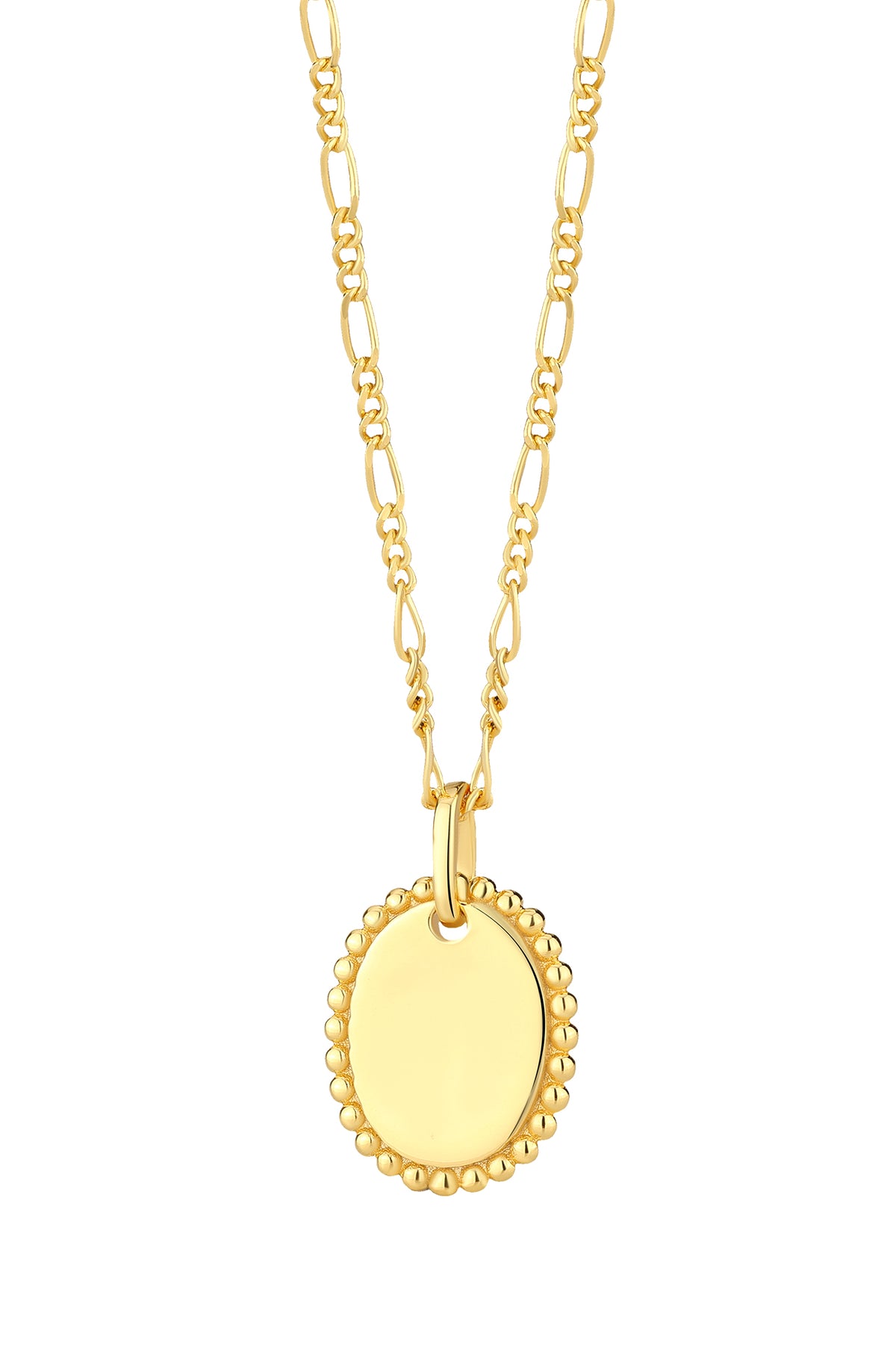 Zilveren collier met ovale hanger goldplated - Di Lusso