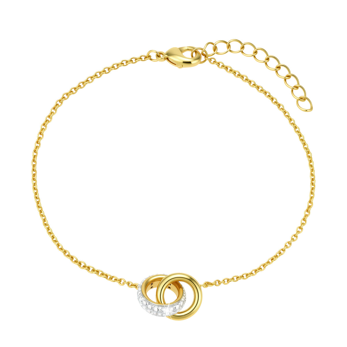 Armband Cirkel 0.10ct Lab Grown Diamant Goldplated - Di Lusso