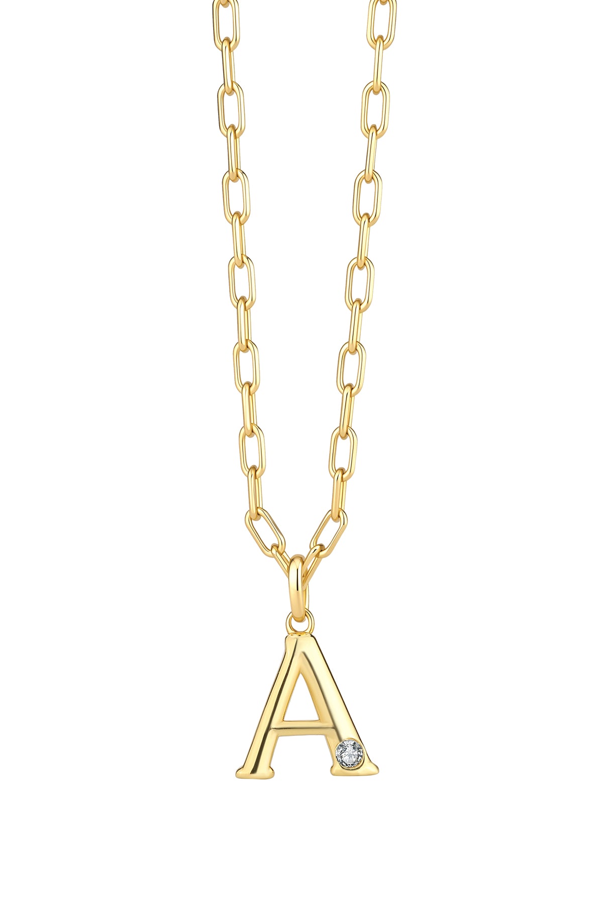 Statement Lettercollier 0.10 ct Lab Grown Diamant A t/m Z