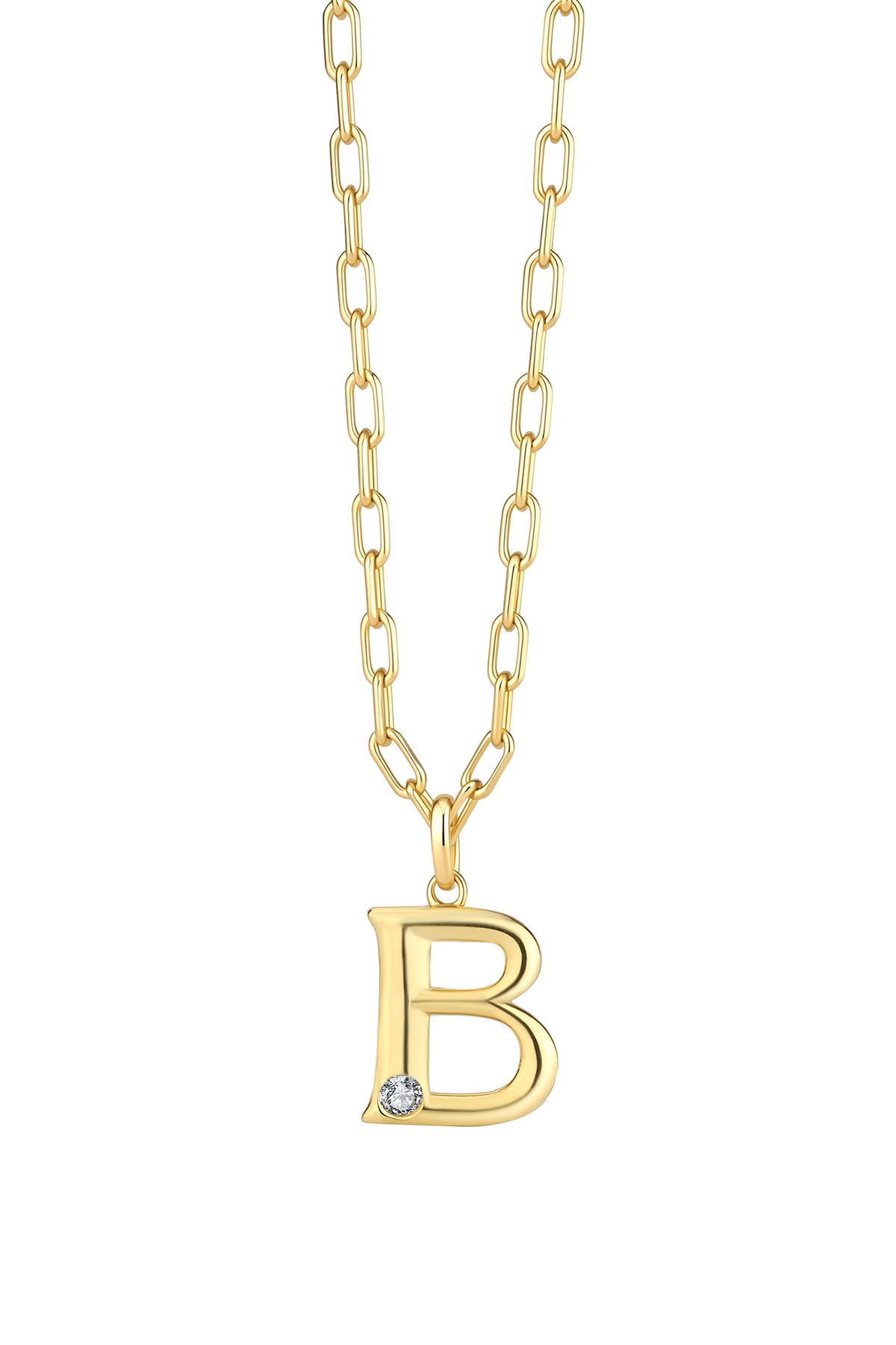 Statement Lettercollier 0.10 ct Lab Grown Diamant A t/m Z