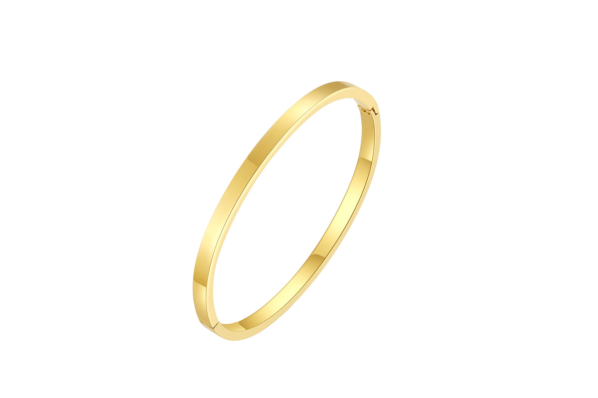 Stainless steel bangle goldplated - Di Lusso
