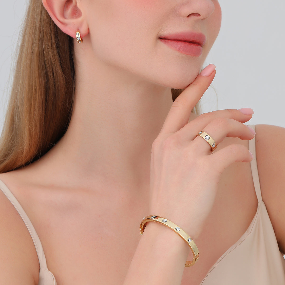 True Love Bangle 0.20ct Lab Grown Diamant 18k goldplated - Di Lusso