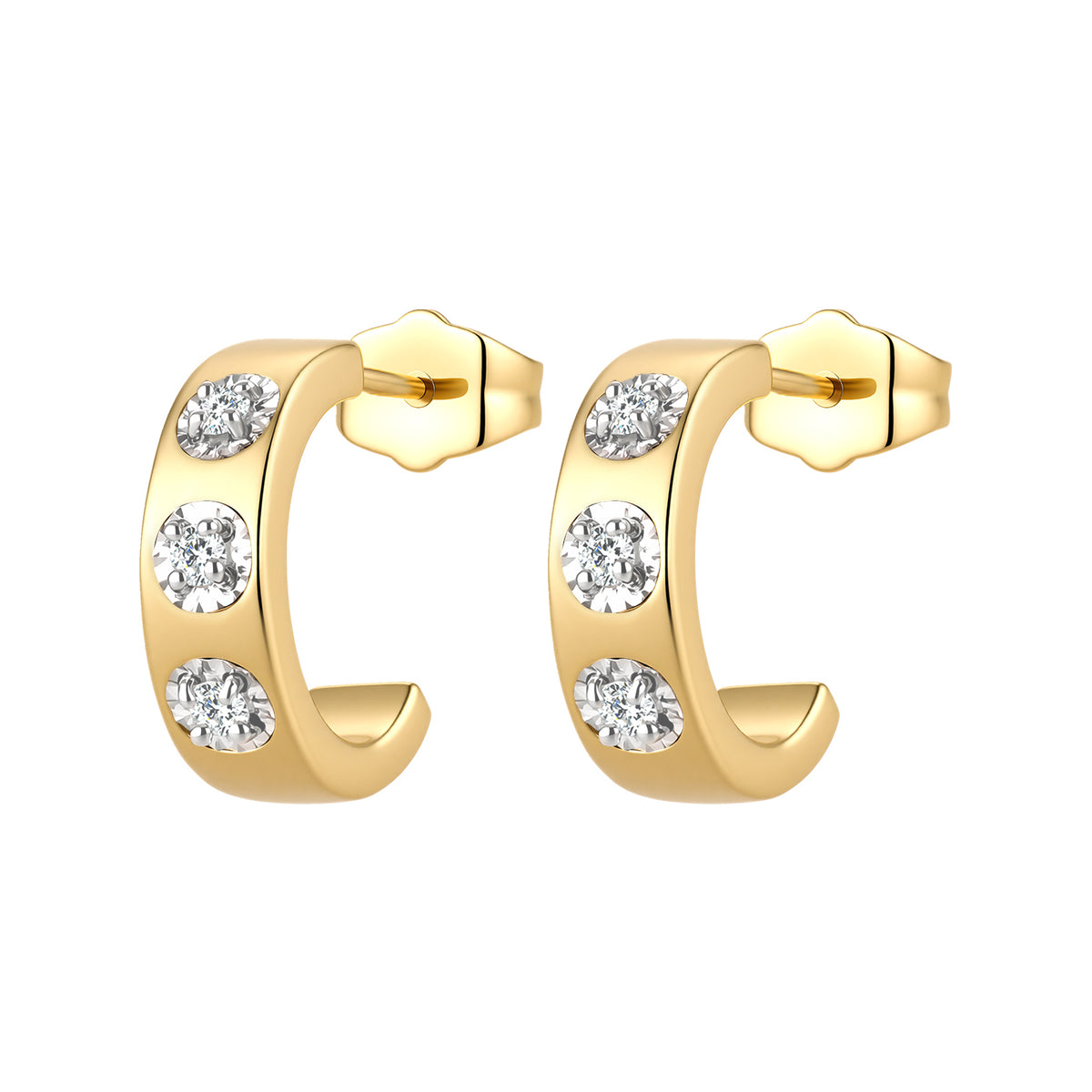 True Love Oorbellen 0.09ct Lab Grown Diamant 18k goldplated - Di Lusso
