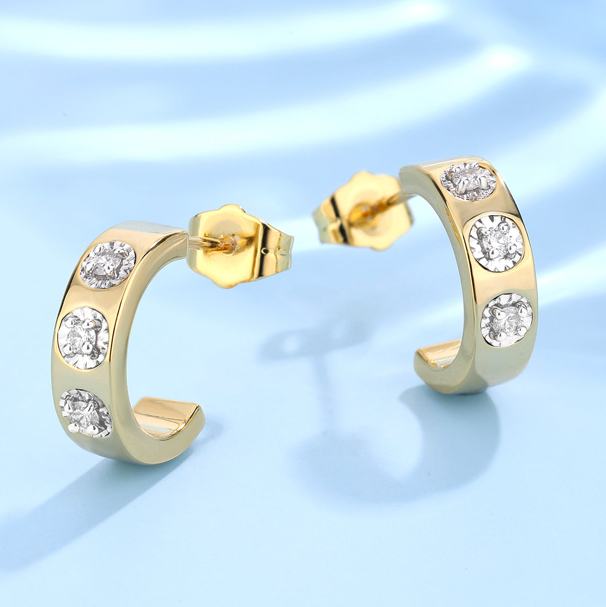 True Love Oorbellen 0.09ct Lab Grown Diamant 18k goldplated - Di Lusso