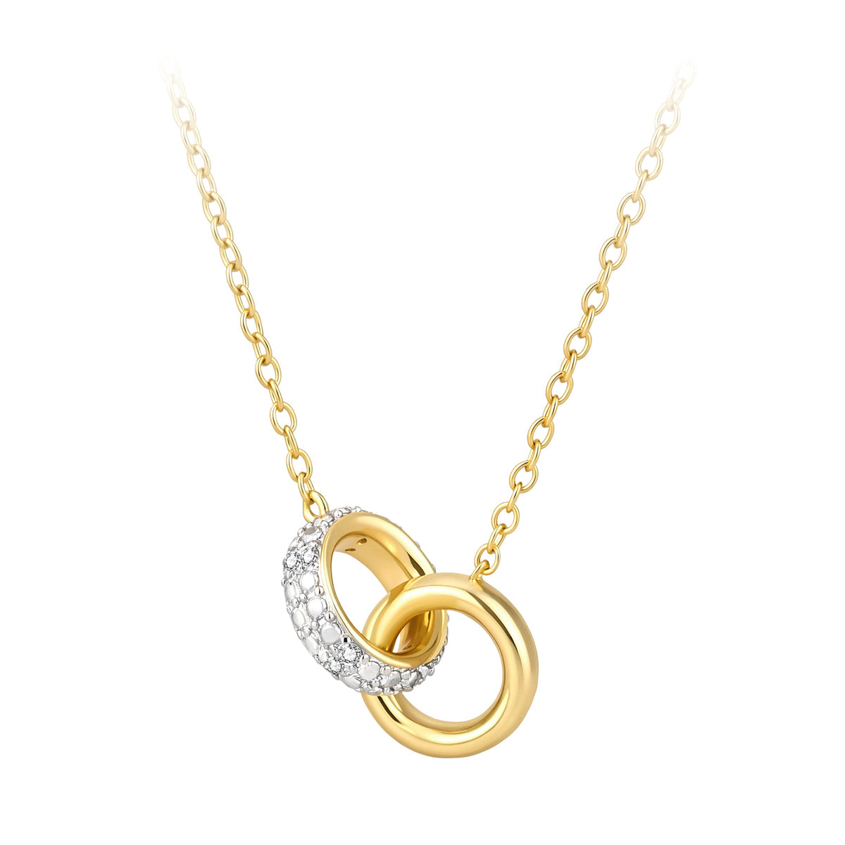 Cirkel Collier 0.10ct Lab Grown Diamant Goldplated - Di Lusso
