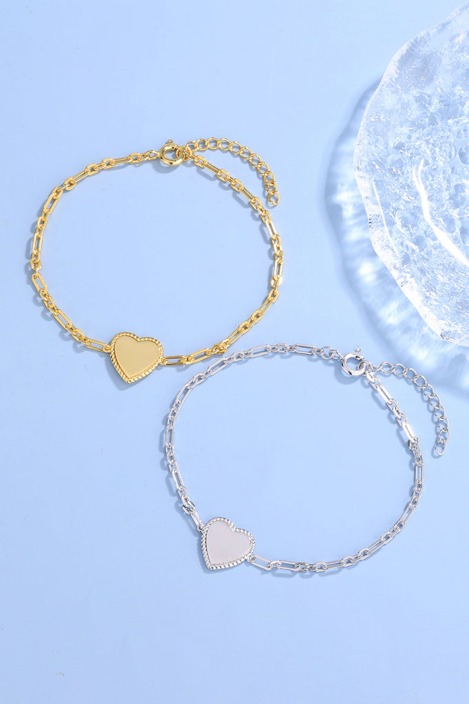 Zilveren armband met hartje