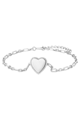 Zilveren armband met hartje - Di Lusso