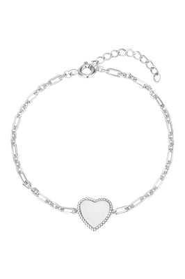Zilveren armband met hartje - Di Lusso