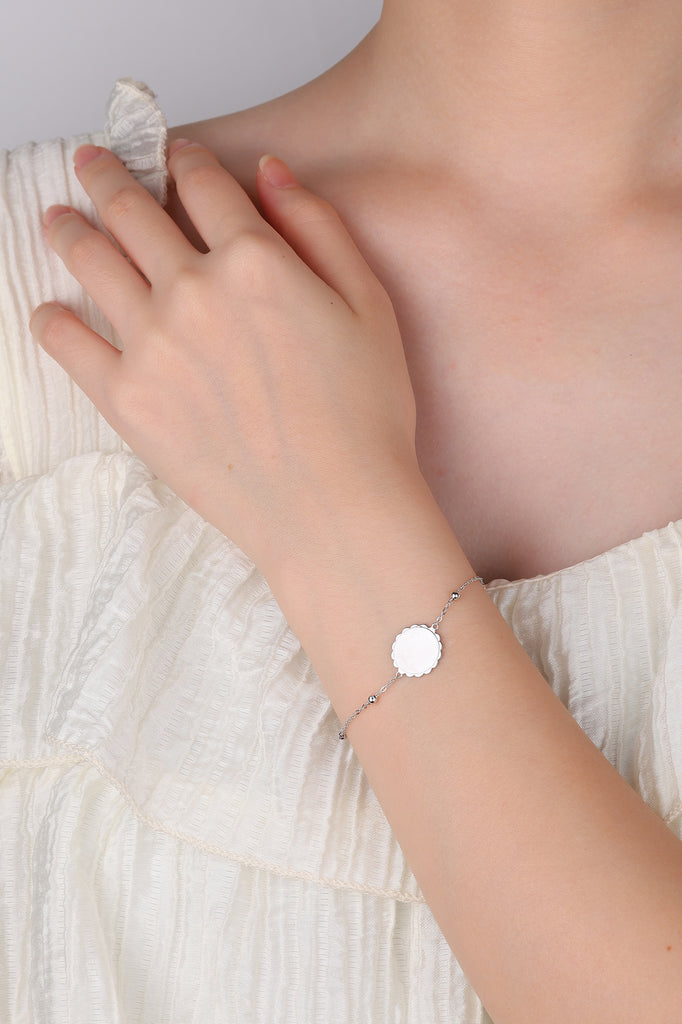 Zilveren armband met rondje