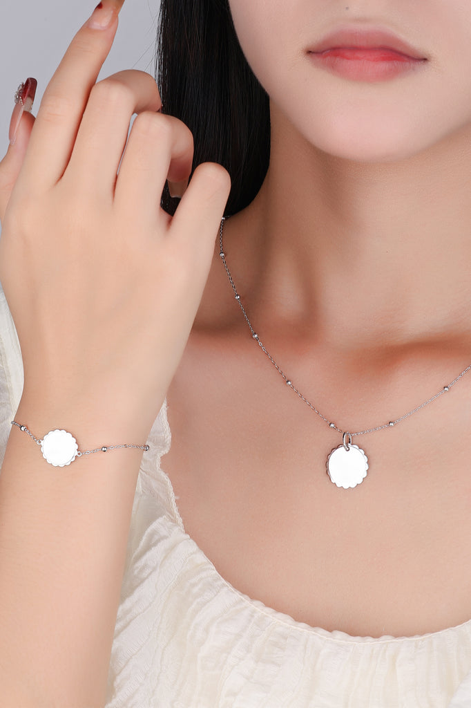 Zilveren armband met rondje