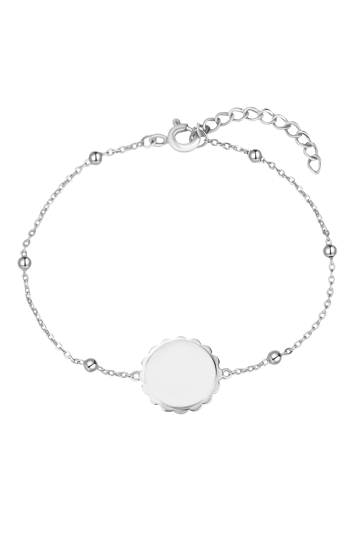 Zilveren armband met rondje - Di Lusso