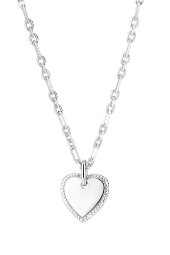 Zilver collier met hartje