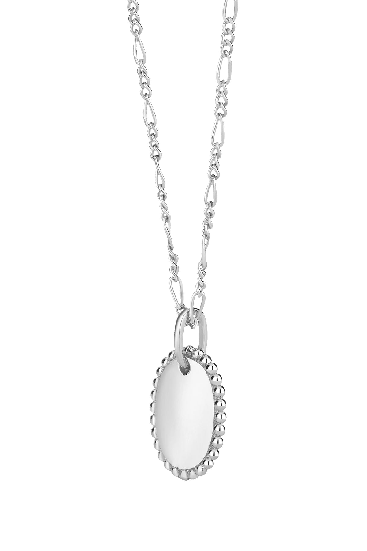 Zilveren collier met ovale hanger - Di Lusso
