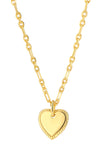 Zilver collier met hartje goldplated