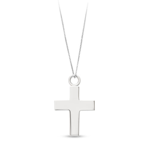 Pendentif urne en argent croix 30 mm de haut, 20 mm de large et 6 mm d'épaisseur. Brillant