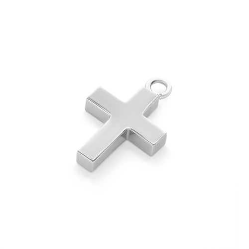 Pendentif urne en argent croix 30 mm de haut, 20 mm de large et 6 mm d'épaisseur. Brillant