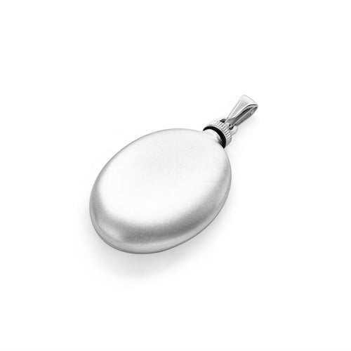 Pendentif en argent en forme d'œuf, grand. Mat