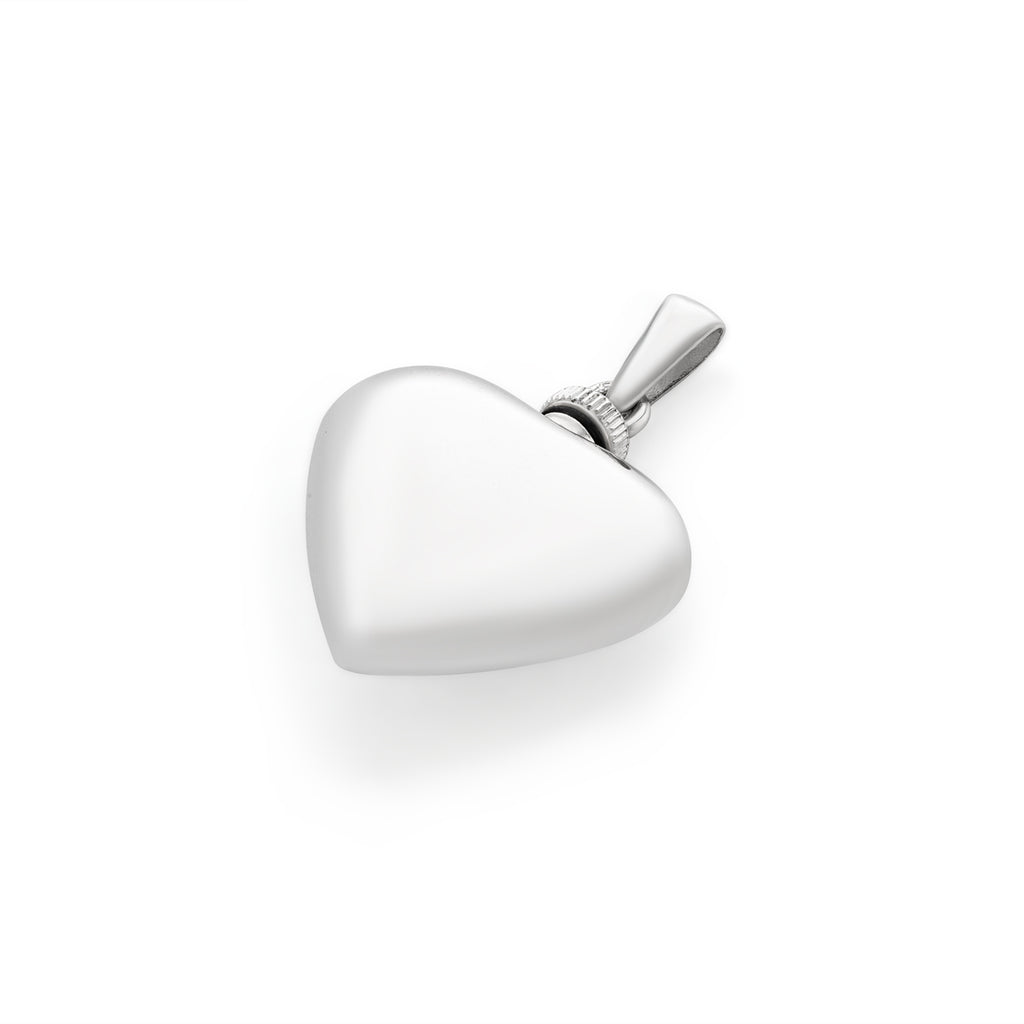 Zilveren urnhanger hart 20 mm glanzend