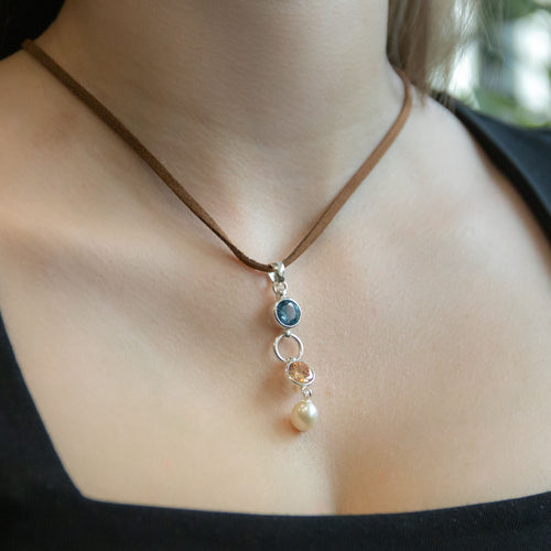 Set collier Rena + oorstekers Alès