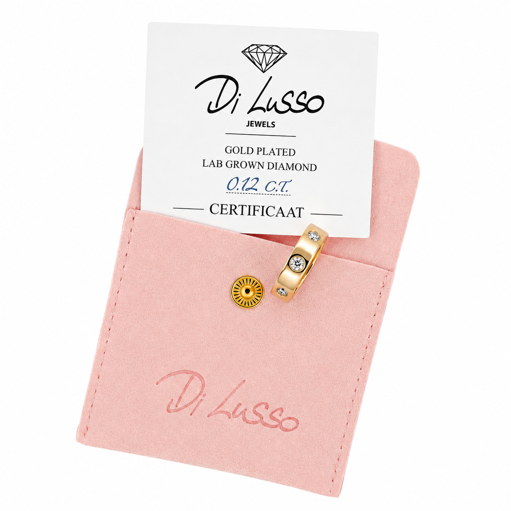 True Love Ring 0.12ct Lab Grown Diamant goldplated