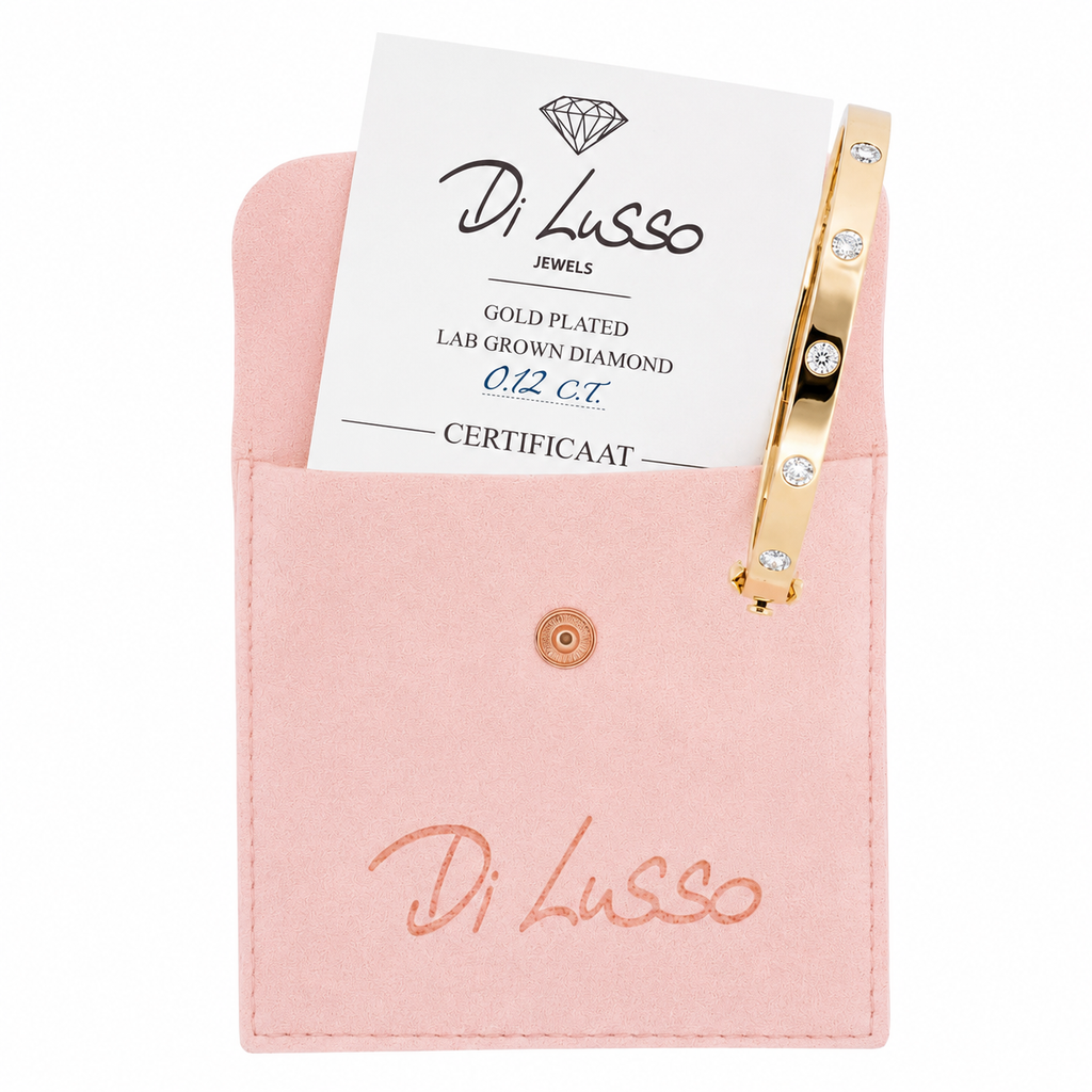 True Love Bangle 0.20ct Lab Grown Diamant goldplated