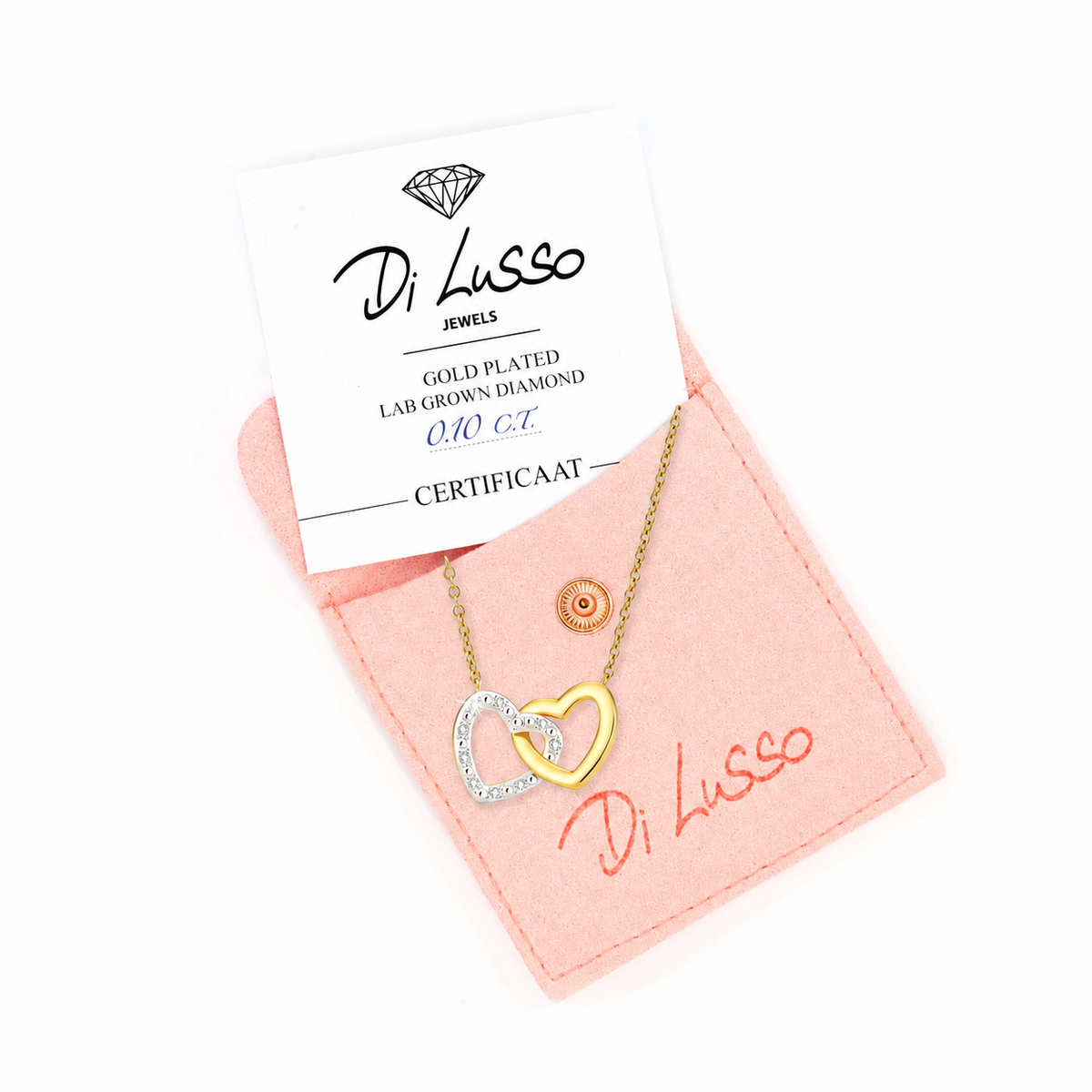 Hart Collier 0.10ct Lab Grown Diamant Goldplated - Di Lusso
