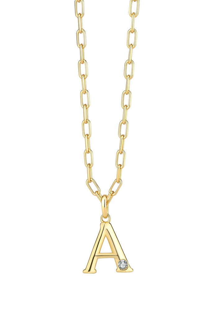 Statement Lettercollier 0.10 ct Lab Grown Diamant A t/m Z