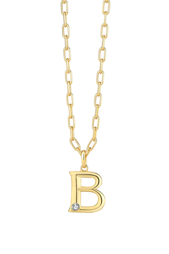Statement Lettercollier 0.10 ct Lab Grown Diamant A t/m Z