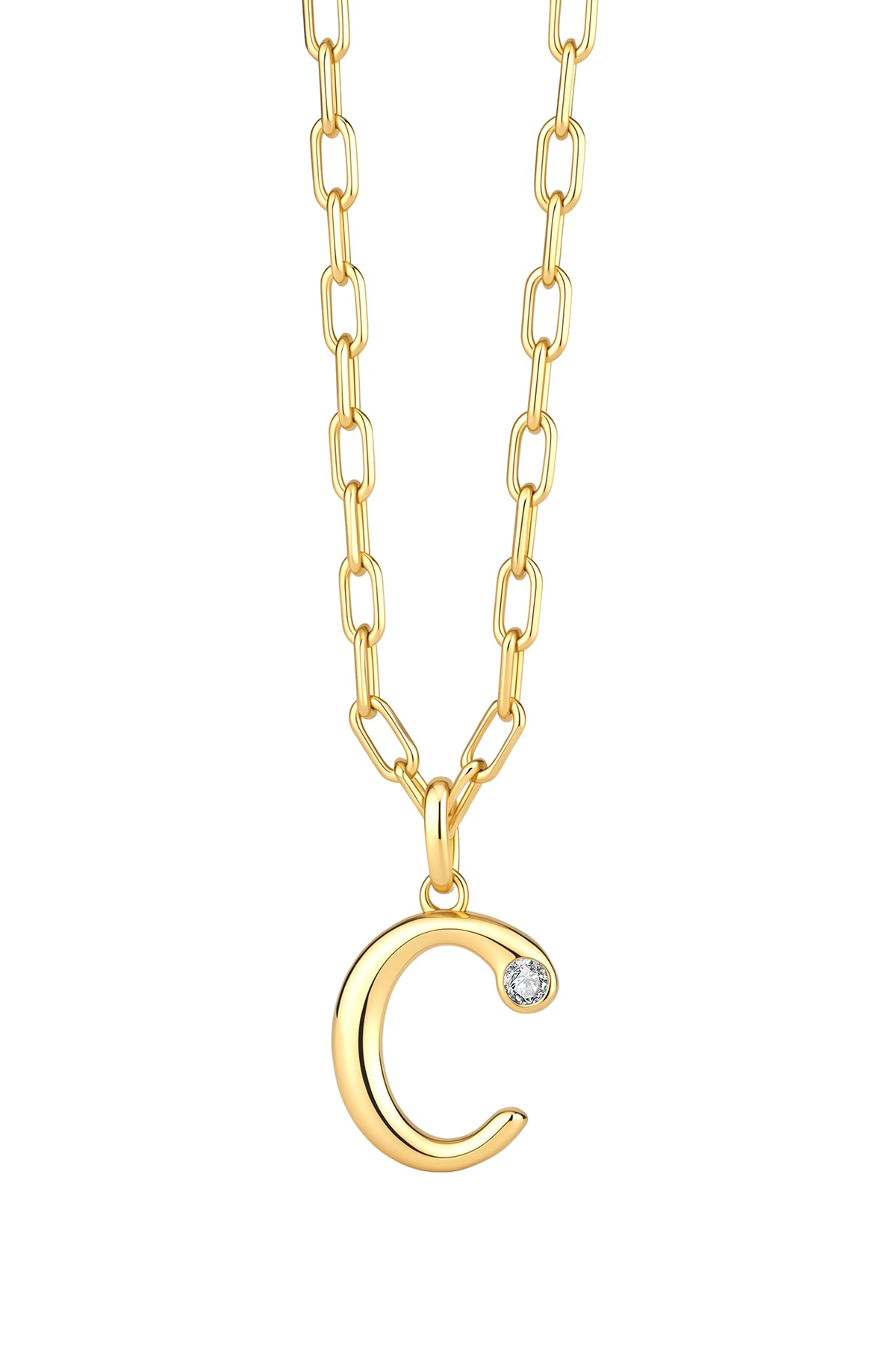 Statement Lettercollier 0.10 ct Lab Grown Diamant A t/m Z