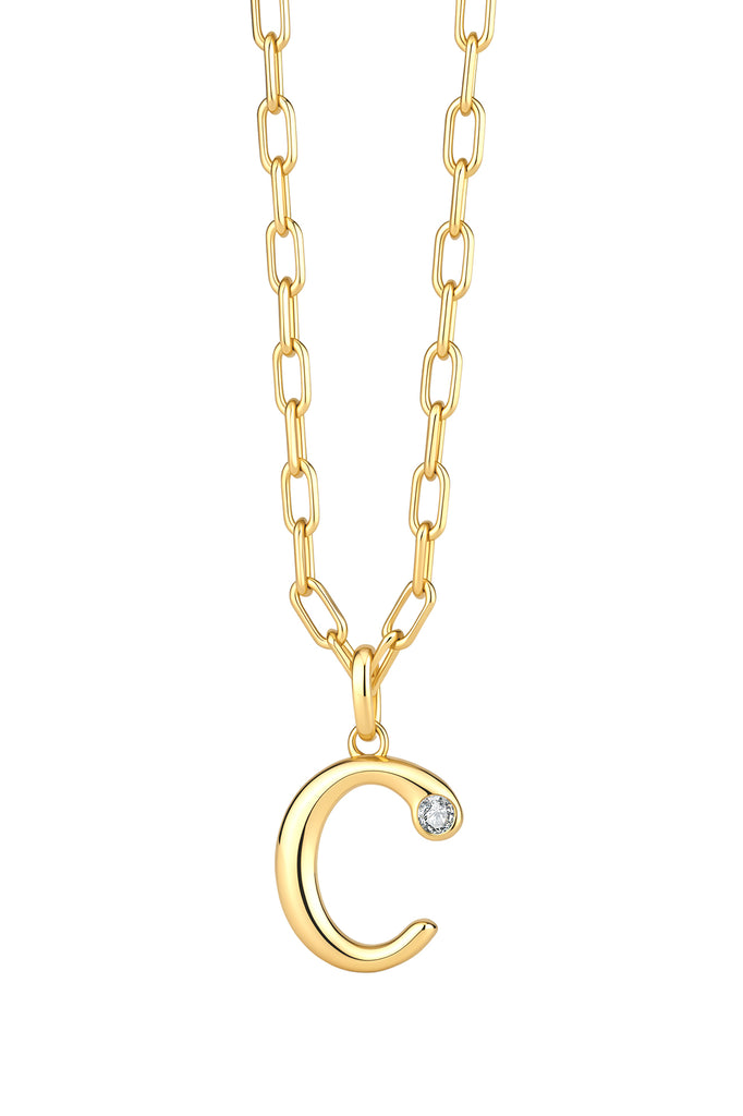 Statement Lettercollier 0.10 ct Lab Grown Diamant A t/m Z