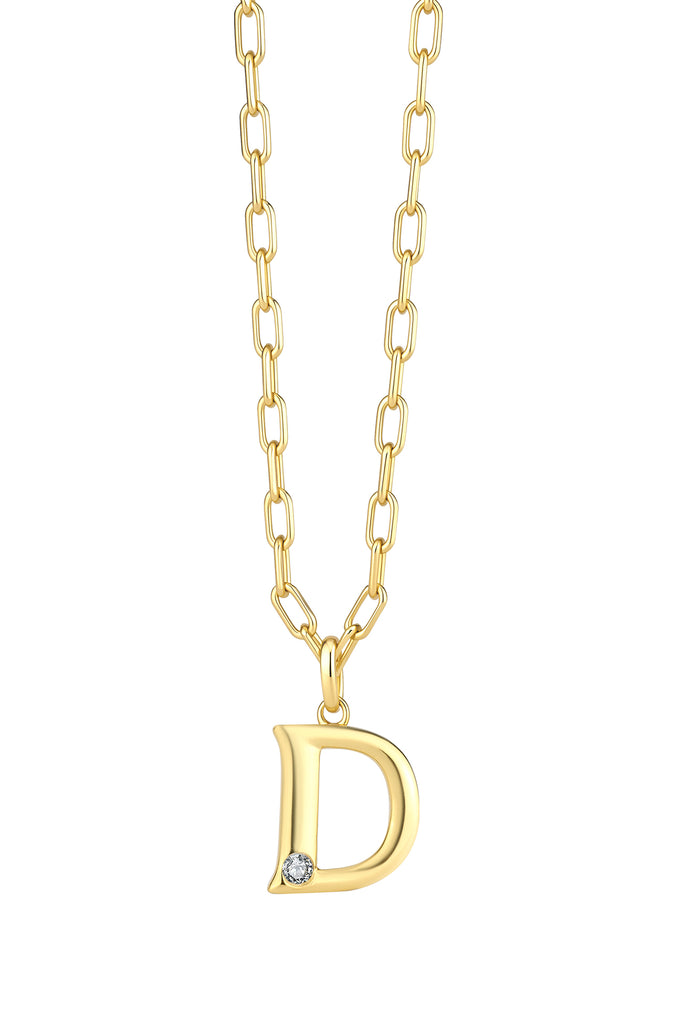 Statement Lettercollier 0.10 ct Lab Grown Diamant A t/m Z