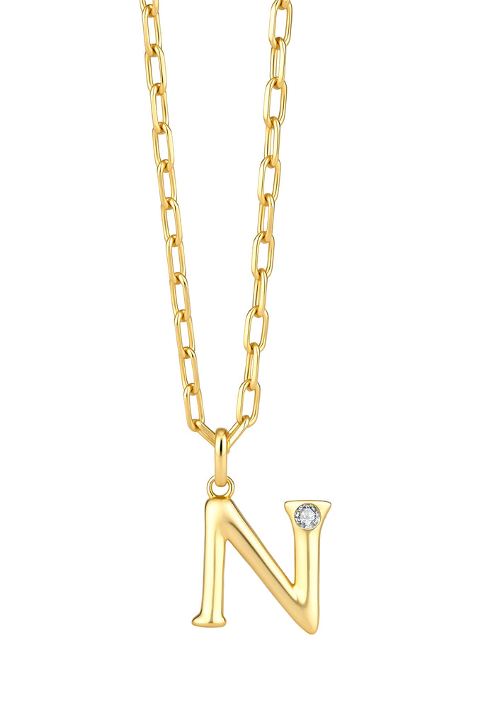 Statement Lettercollier 0.10 ct Lab Grown Diamant A t/m Z