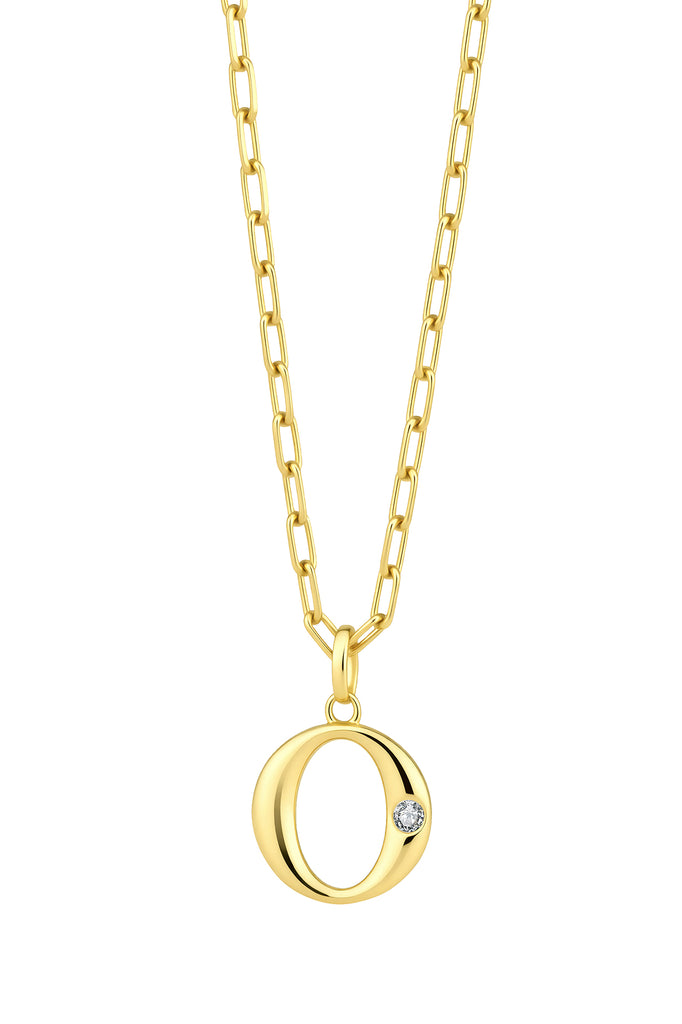 Statement Lettercollier 0.10 ct Lab Grown Diamant A t/m Z