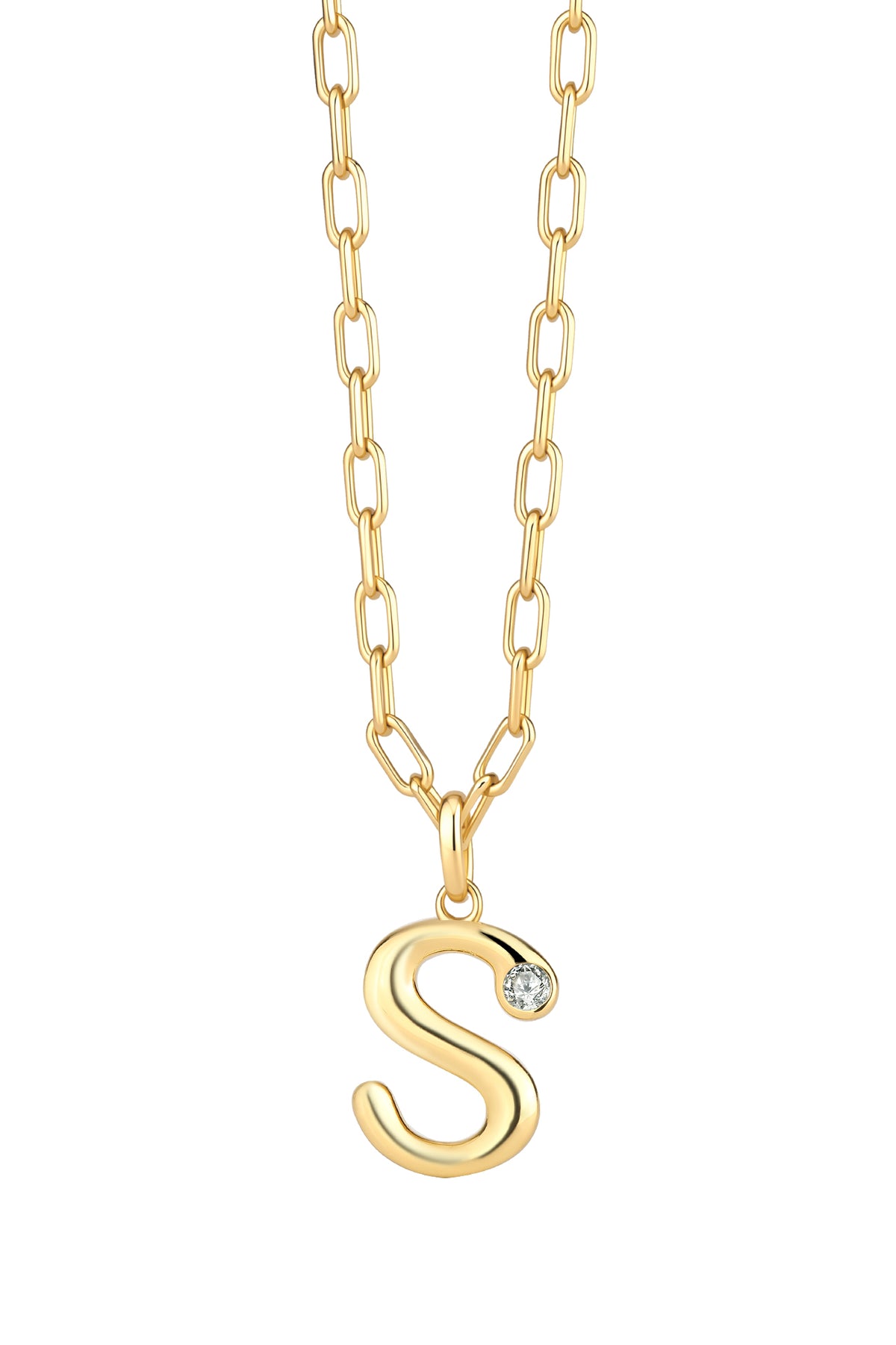 Statement Lettercollier 0.10 ct Lab Grown Diamant A t/m Z