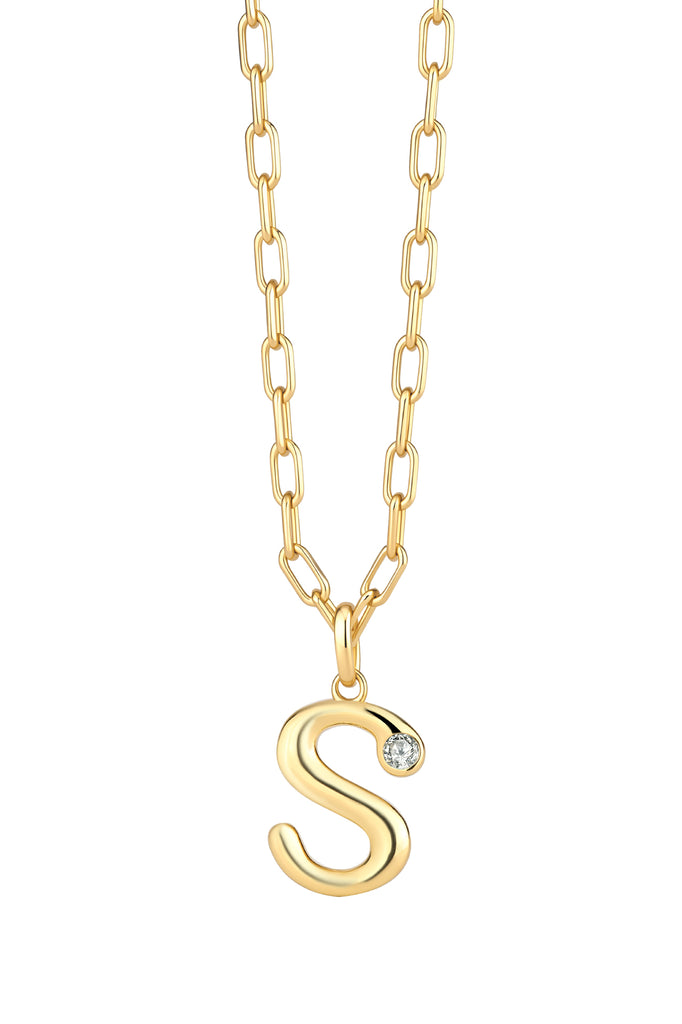 Statement Lettercollier 0.10 ct Lab Grown Diamant A t/m Z