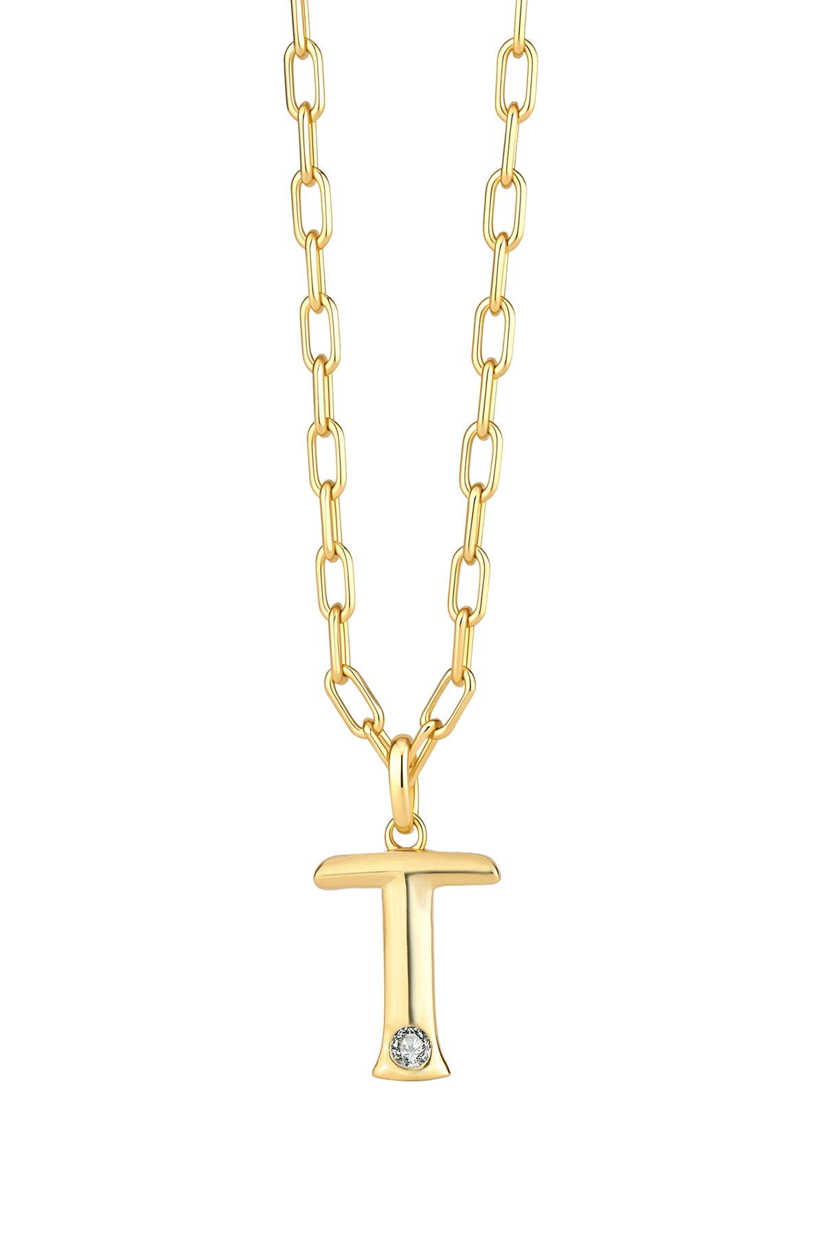 Statement Lettercollier 0.10 ct Lab Grown Diamant A t/m Z