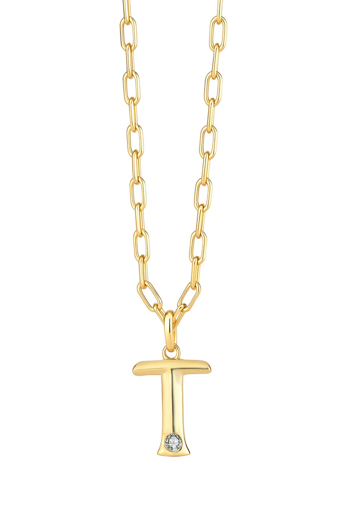 Statement Lettercollier 0.10 ct Lab Grown Diamant A t/m Z