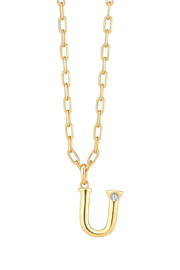 Statement Lettercollier 0.10 ct Lab Grown Diamant A t/m Z