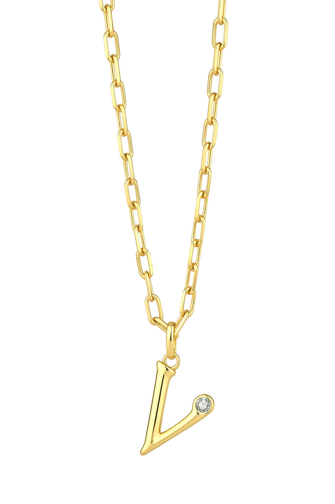 Statement Lettercollier 0.10 ct Lab Grown Diamant A t/m Z