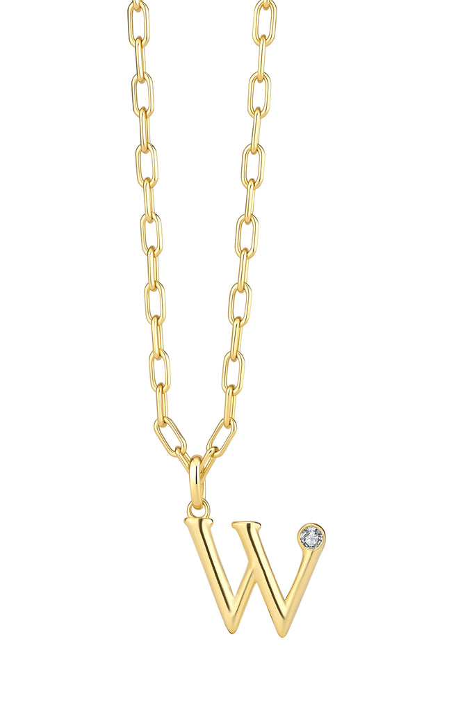 Statement Lettercollier 0.10 ct Lab Grown Diamant A t/m Z