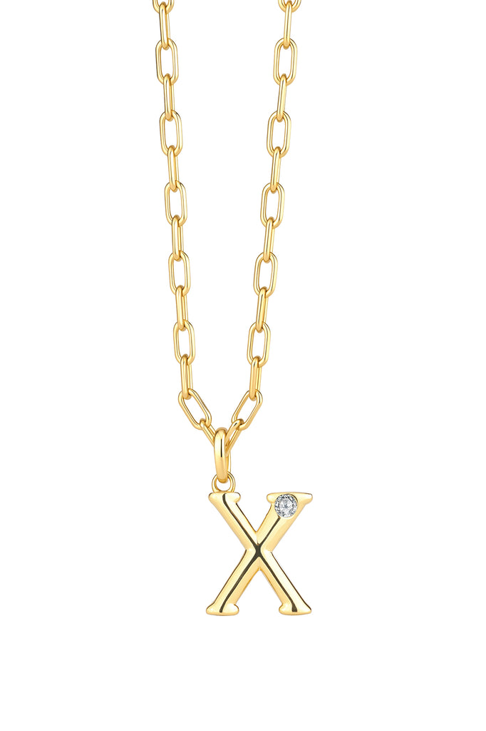 Statement Lettercollier 0.10 ct Lab Grown Diamant A t/m Z