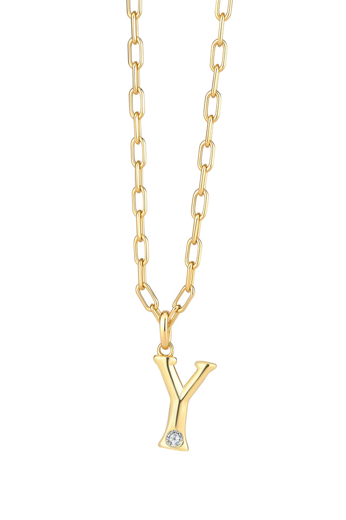Statement Lettercollier 0.10 ct Lab Grown Diamant A t/m Z