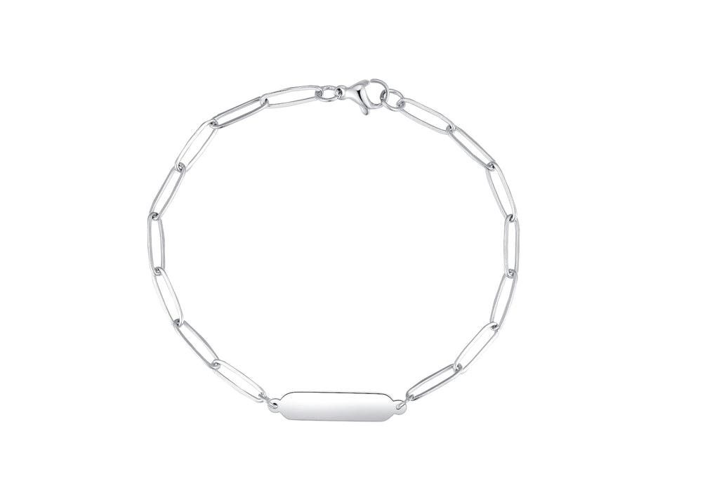 Stainless steel armbandje met plaatje