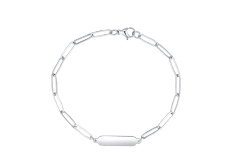 Stainless steel armbandje met plaatje