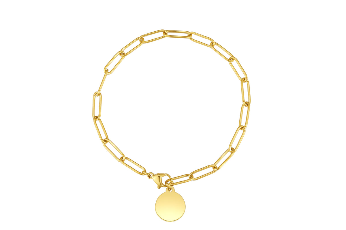 Stainless steel bedel los goldplated - Di Lusso