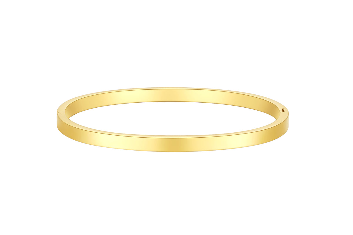 Stainless steel bangle goldplated - Di Lusso