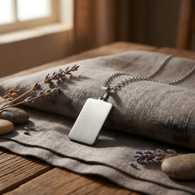 Stainless steel hanger met collier - Di Lusso