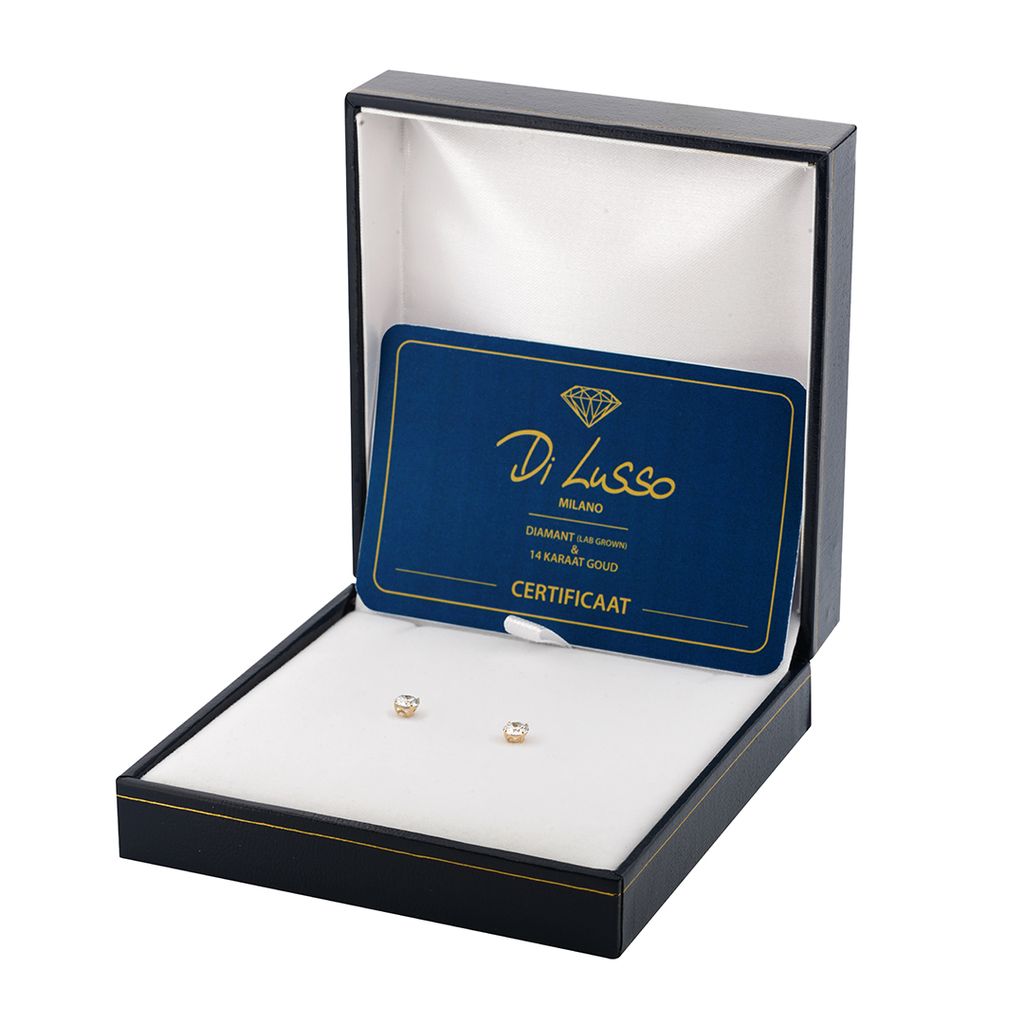 14K Gouden Oorstekers – 0.60 ct Lab Grown Diamant - Di Lusso